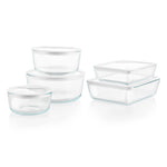 Pyrex® Ultimate 10-Piece Glass Storage Set with Glass Lids