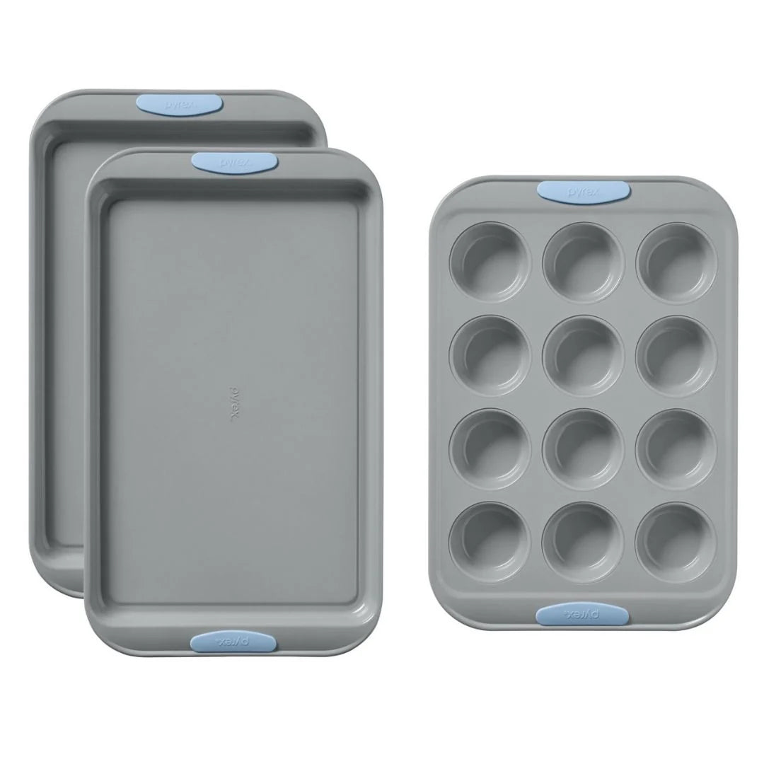 Pyrex® Metal Bakeware 3-Piece Set in Cerulean