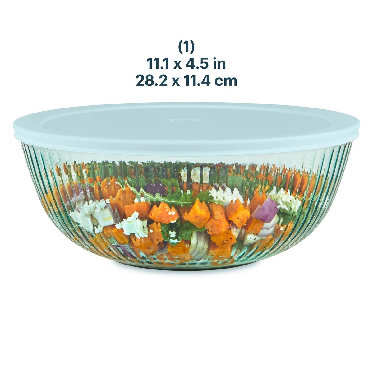 Pyrex® Colors Sculpted Tinted 4.5-quart Mixing Bowl with Lid, Aqua